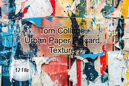 torn paper collage texture, a Graphic by VetalStock