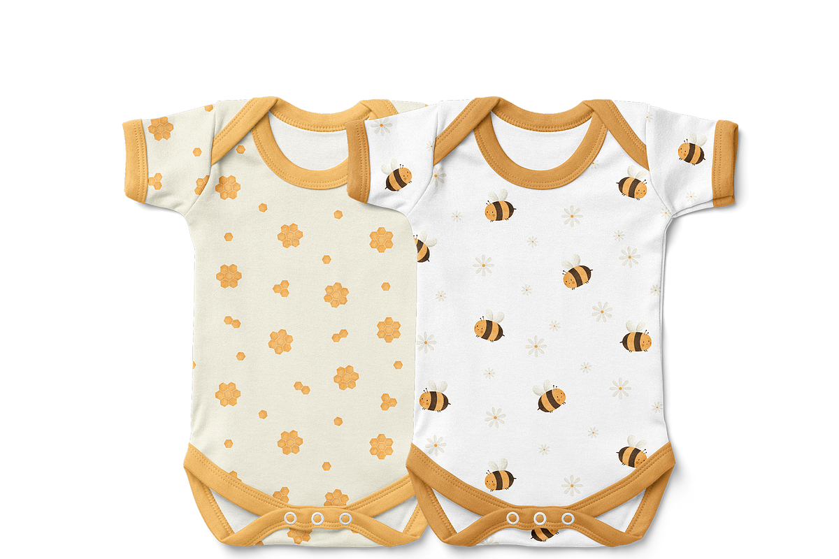 Cute Patterns For Kids With Bees, a Pattern Graphic by vatrushkaprint_store (Photo 5 of 5)