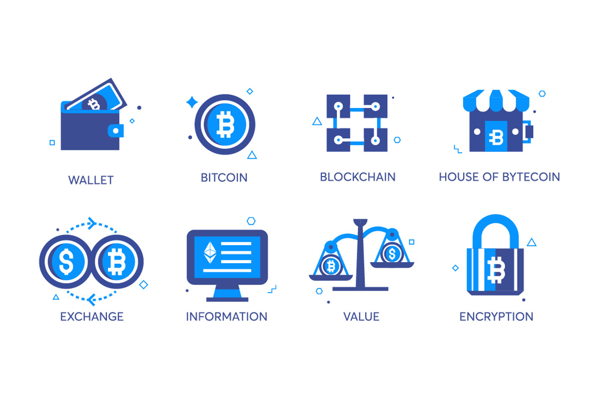 44 Blockchain Cryptocurrency Icons, an Icon by kucingklawu (Photo 3 of 7)