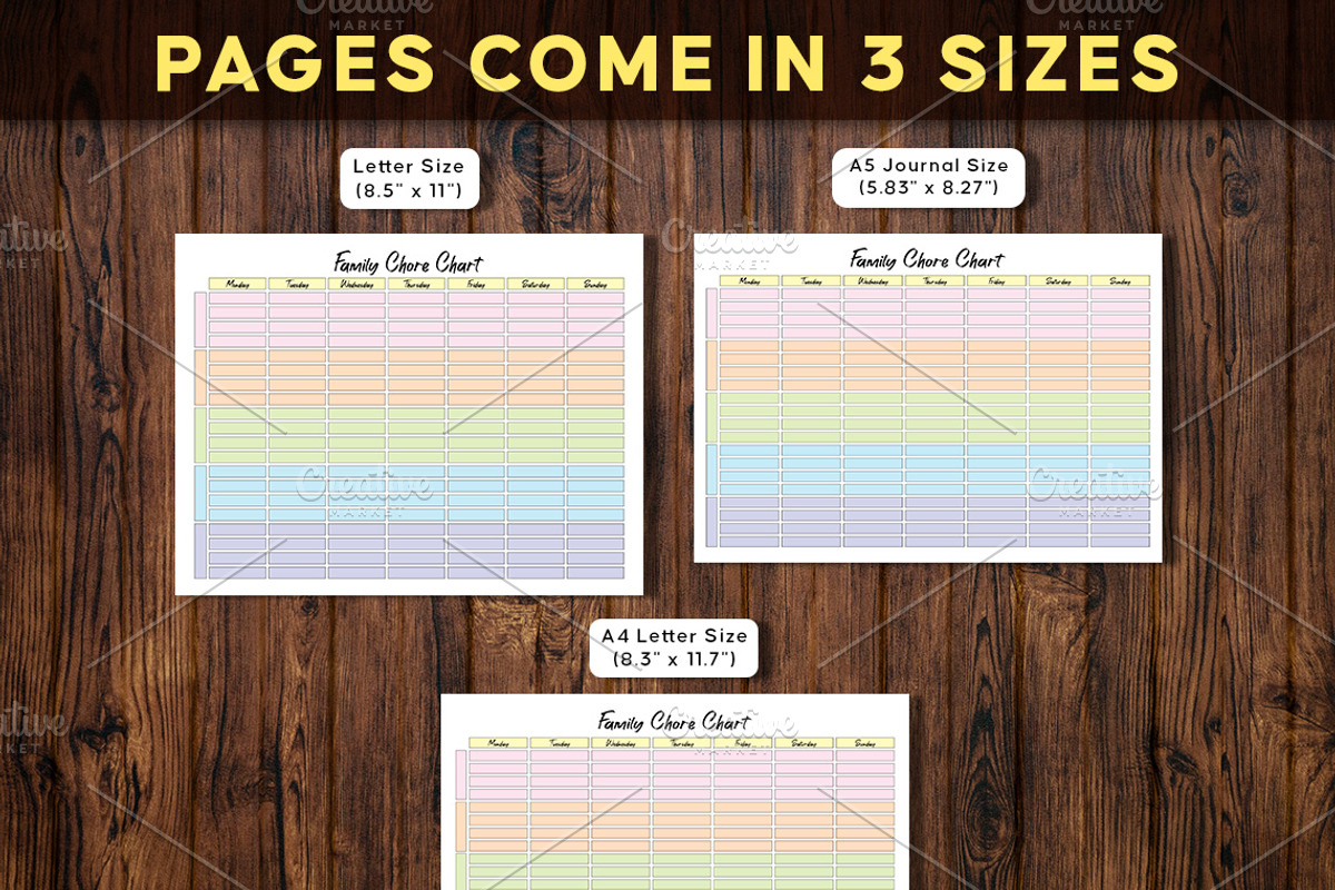 Editable Family Chore Chart, a Stationery Template by Graphicsnext (Photo 2 of 7)