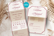 Burgundy Wedding Invitation Template, an Invitation Template by Arslan (Thumbnail 2 of 3)