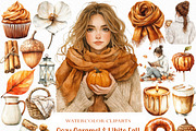 Cozy Caramel & White Fall Clipart, an Illustration by Craft Nest (Thumbnail 1 of 6)