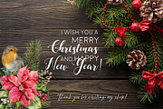 Elegant Christmas Watercolor clipart, a Seasonal Illustration by Yuliya Derbisheva (Thumbnail 13 of 13)