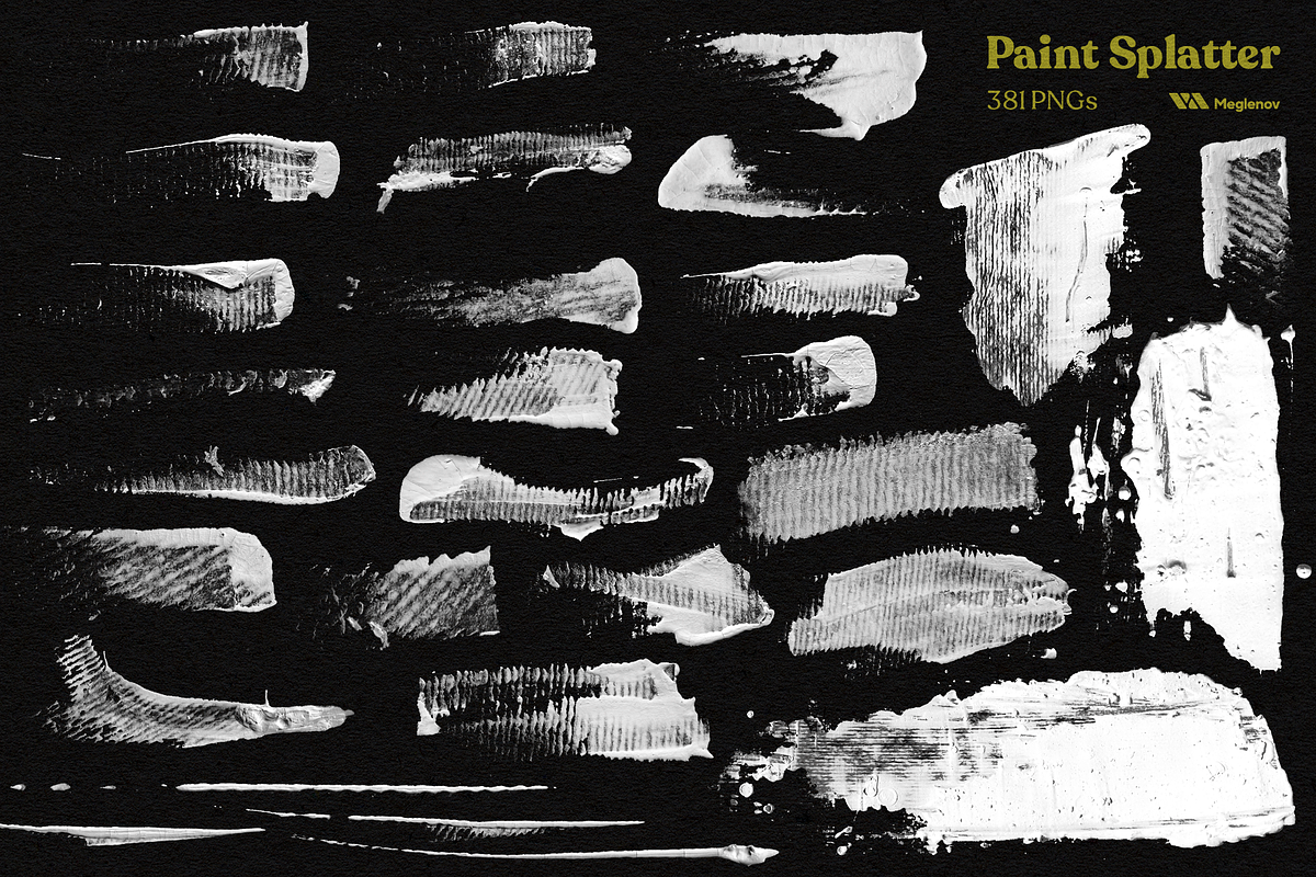 Paint Splatter [381 PNGs], a Texture Graphic by Meglenov (Photo 11 of 12)