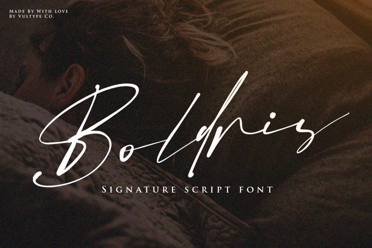 Boldris Signature Font
