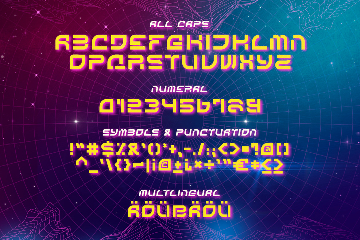 Cybersky - Retro Futuristic Font, a Font by Typefactoryco (Photo 2 of 8)