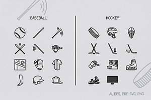 Linear Sports Icons