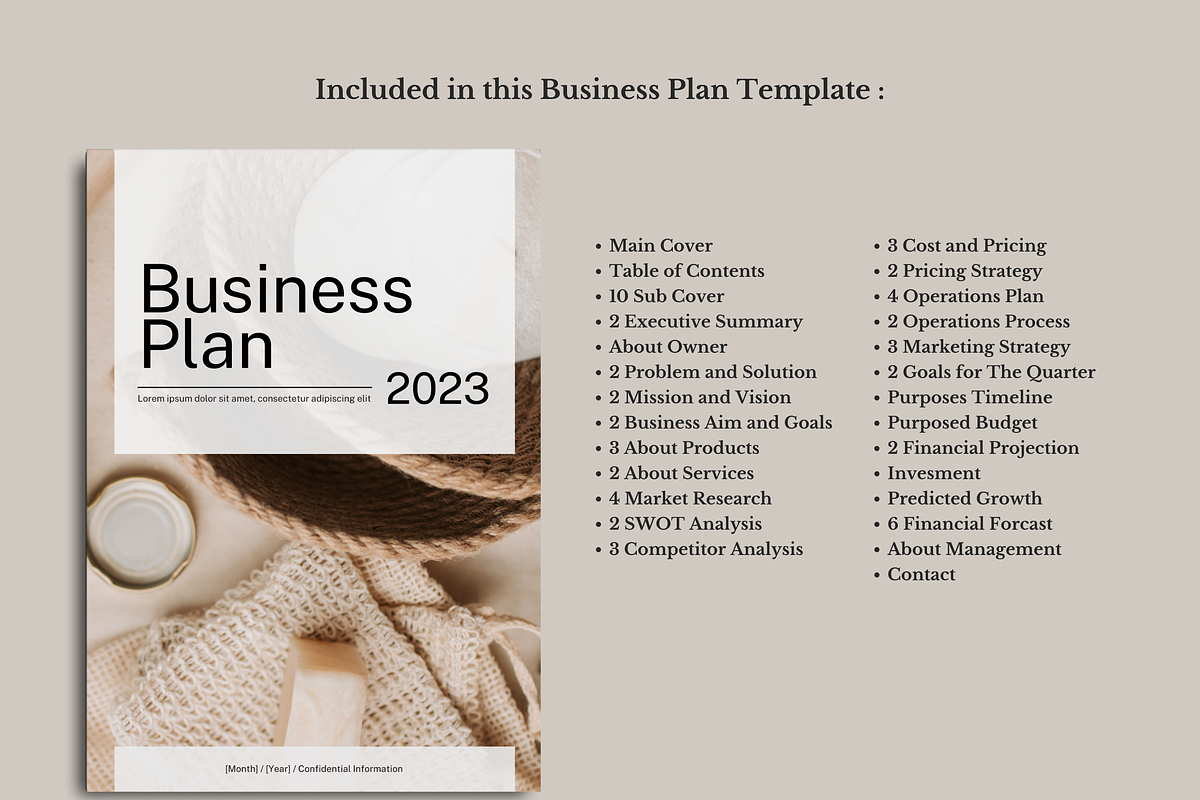 Business Plan Template Canva - Beige, a Presentation Template by PayuStudio (Photo 2 of 10)