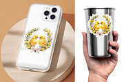 Embroidery Easter Chick & Wreath PNG, an Object Graphic by V Design Creator (Thumbnail 5 of 8)