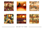 Desert Retro Art Style Patterns, a Pattern Graphic by karenfoleyphoto (Thumbnail 4 of 13)