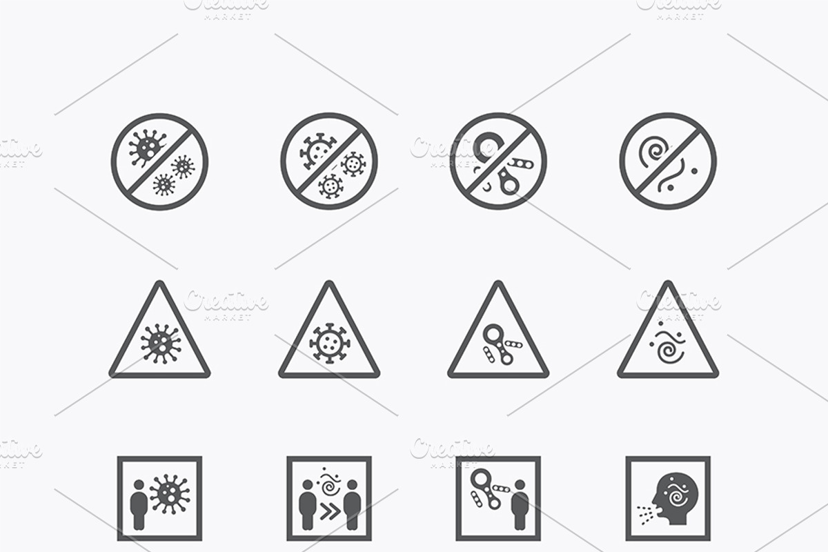 corona covid virus Bundle set, a Healthcare Illustration by Feelplus Creator (Photo 8 of 19)