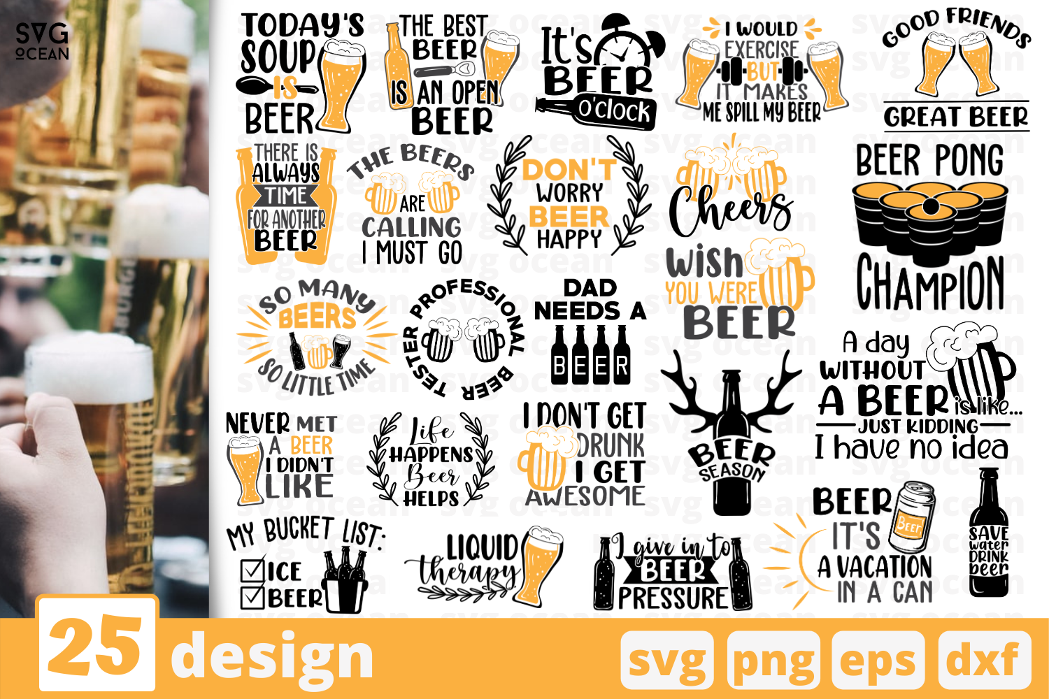 Beer SVG Bundle, an Illustration by svgocean