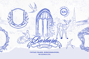 +420 Barbara Vintage Line Art Set, a Decorative Illustration by NassyArt (Thumbnail 1 of 29)