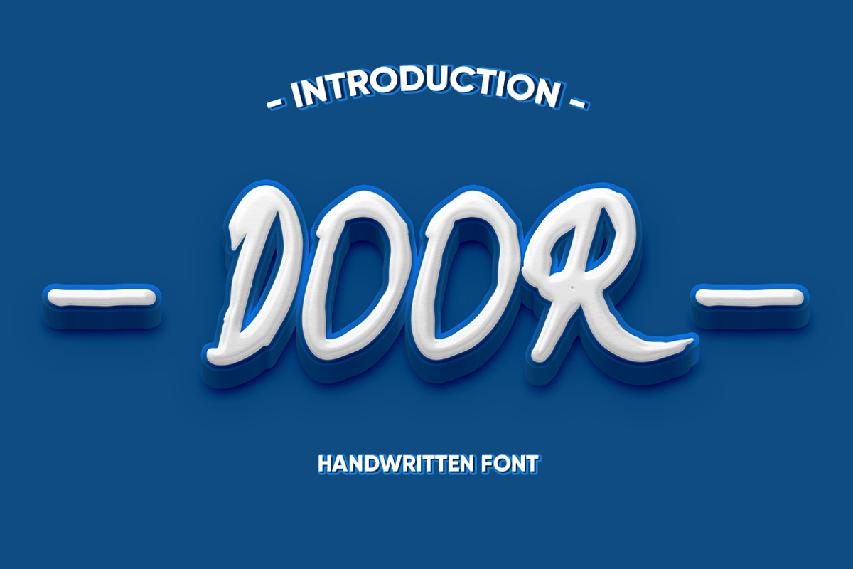 DOOR - Handwritten Style Font, a Script Font by Naistudio (Photo 1 of 6)