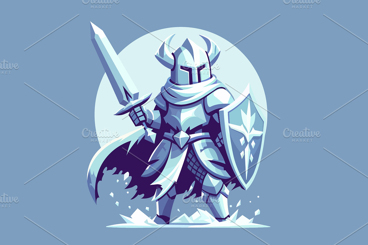 Ice Knight, a Person Illustration by Light_Lenser