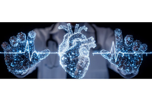 A cardiologist examines a patient's, a Health & Medical Photo by ZinetroN