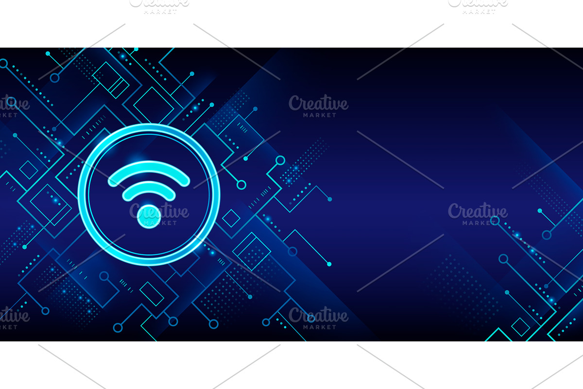 Cyber security concept with glowing, a Technology Illustration by art PVP - market