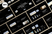 Black Cream Modern Annual Report PPT, a Presentation Template by graphicook (Thumbnail 1 of 4)