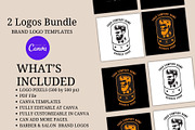 Unique Barber Shop Brand Logo Design, a Branding & Logo Template by Mishek Munene (Thumbnail 1 of 7)