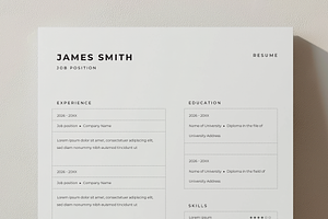 Minimal CV in A4 / Us letter Size, a Resume Template by Filip Studio