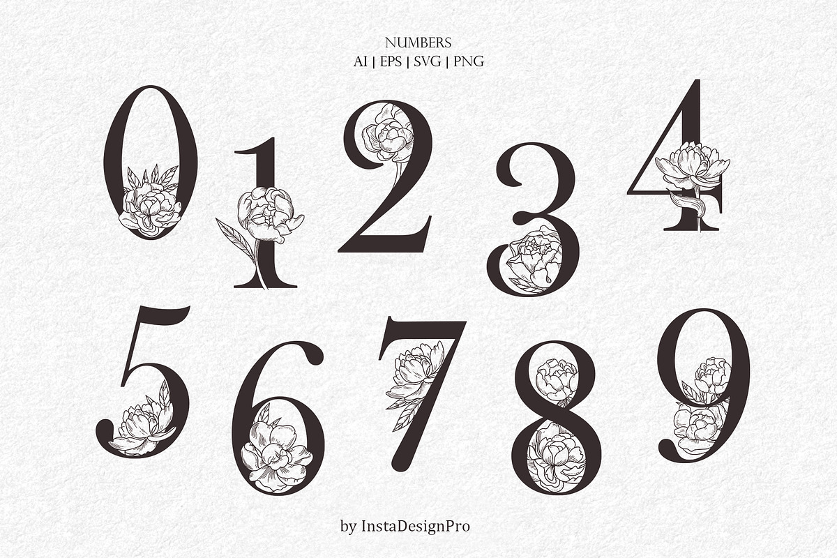 Peonies Line Art SVG, AI, EPS, PNG, a Decorative Illustration by InstaDesignPro (Photo 8 of 12)