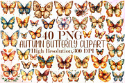 Autumn Butterfly Clipart, an Illustration by Sublimation Artist (Thumbnail 1 of 6)