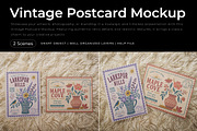 Vintage Postcard Card Mockup, a Merchandise Mockup by Pitchlook.Studio (Thumbnail 1 of 3)