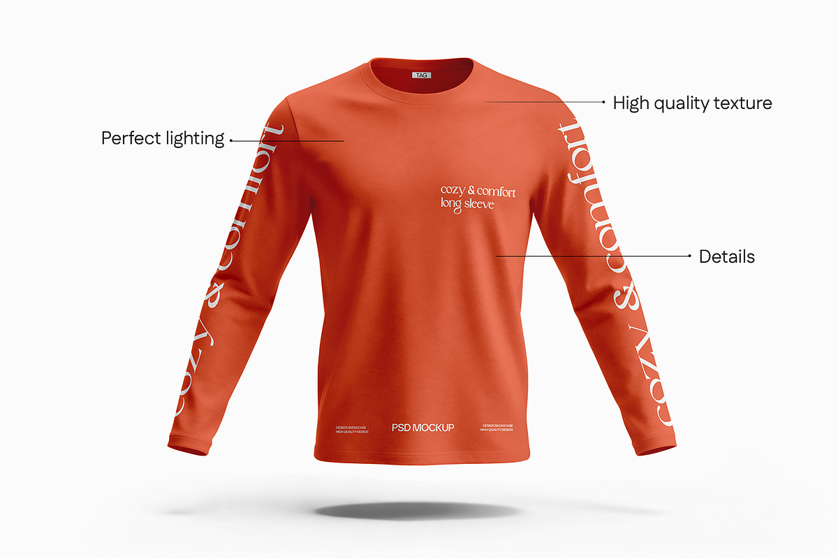 Long Sleeve T-Shirt Mockup, a Hoody Mockup by Ram Studio LLC (Photo 7 of 12)