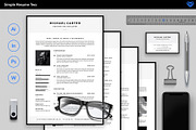 Simple Resume 2, a Resume Template by ikono.me (Thumbnail 3 of 6)