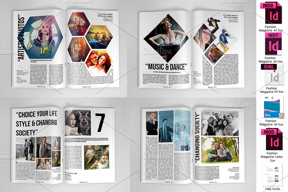 Fashion Magazine Template, a Magazine Template by MithunLekson (Photo 2 of 6)