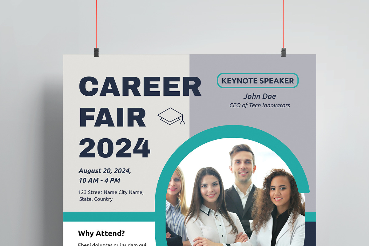 Career Fair Template, a Flyer Template by MightyDesign (Photo 2 of 8)