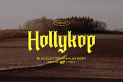 Hollykop-Blackletter Display Font, a Blackletter Font by Fype Co. (Thumbnail 1 of 6)