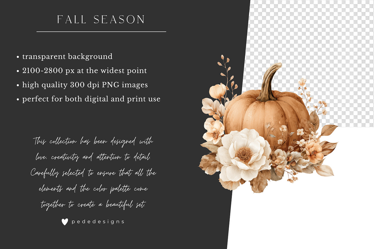 Fall Season Collection, a Seasonal Illustration by PeDe Designs (Photo 21 of 32)