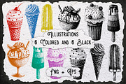 Vintage Ice Cream Ink Brushes, a Brush Add-On by Fluffy Unicorn (Thumbnail 5 of 8)