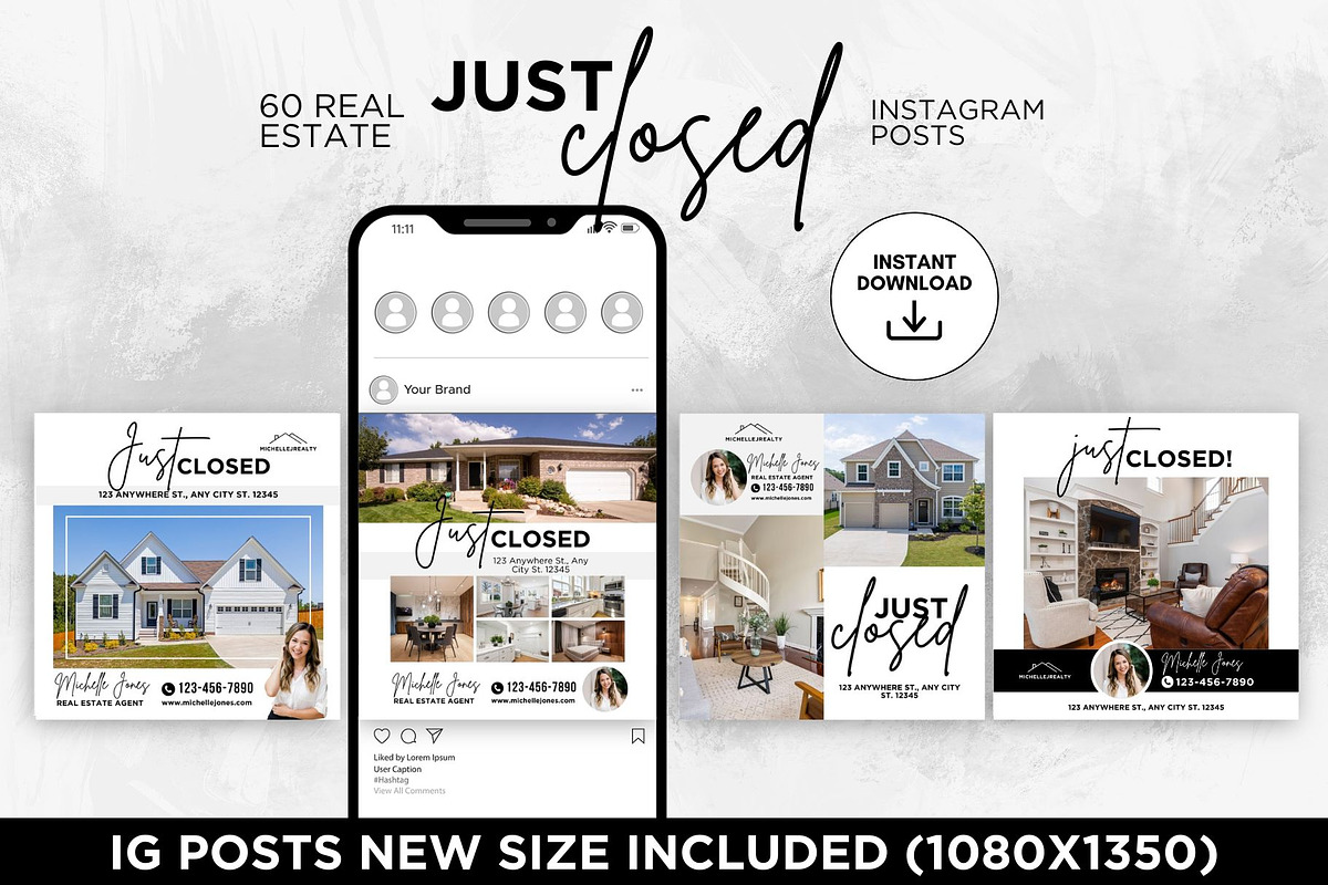 Just Closed Instagram Posts Canva, a Social Media Template by CreativeVinesStore (Photo 7 of 12)