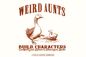 Weird Aunts Build Characters PNG, an Illustration by SharpMarketplace
