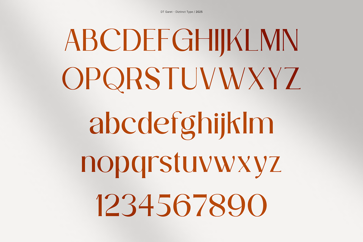 DT Garet – Luxury Serif Typeface, a Font by Diztinct Type (Photo 3 of 12)