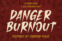 Danger Burnout - Horror Movie Font