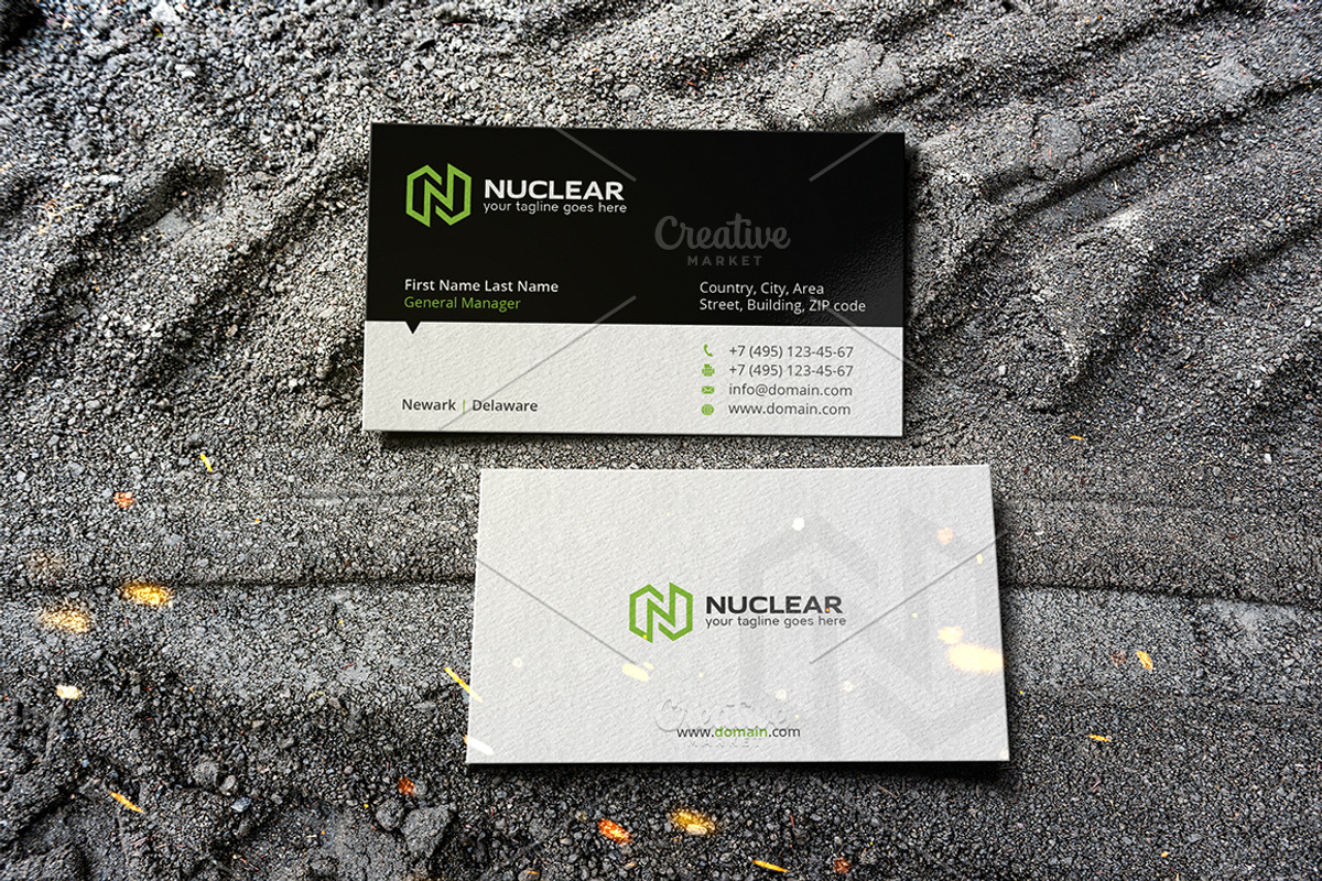 nuclear business card, a Business Card Template by Indigo Graphic Shop (Photo 4 of 4)