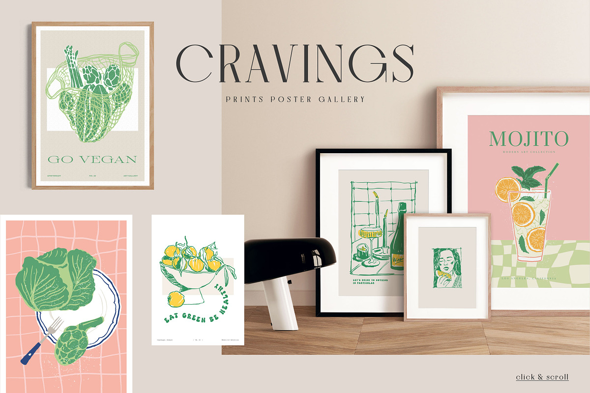 Food Cravings Prints Posters, an Object Graphic by iStar Design (Photo 5 of 14)