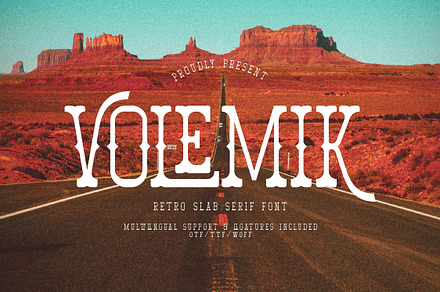 Volemik | Retro Slab Serif Font, a Slab Serif Font by Denustudios