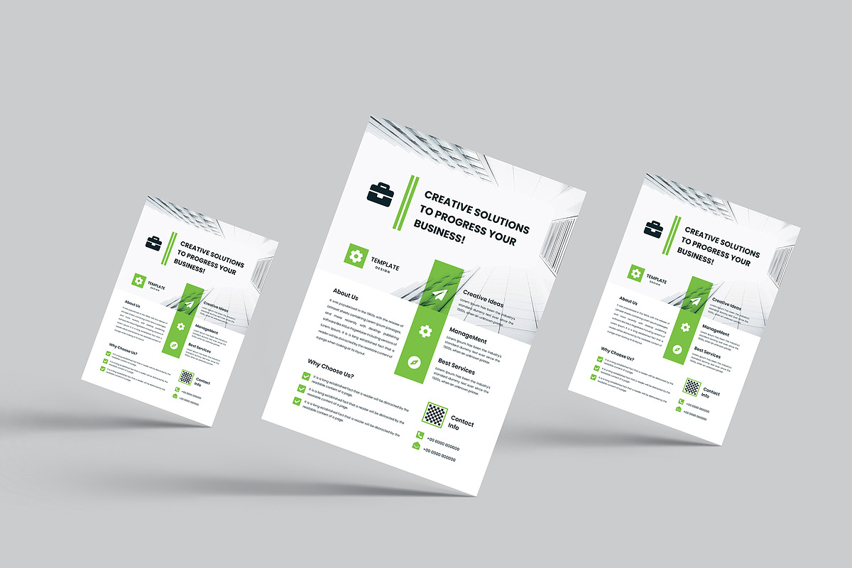Minimal Clean Business Flyer Design, a Flyer Template by mijli (Photo 5 of 12)