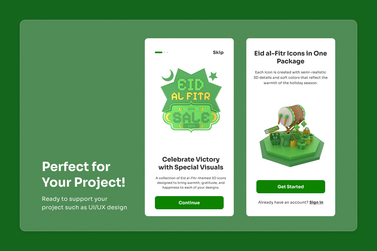 Eid al-Fitr Celebration 3D Icons, a Seasonal Illustration by twinstd (Photo 4 of 7)