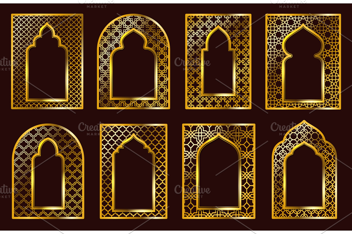 Arabic ornamental frames, an Object Illustration by winwin.art