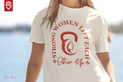 Motivational Women's Gym T-shirt, a Sport Illustration by shaondesigns (Thumbnail 3 of 5)