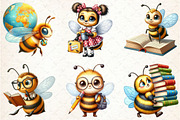 Back to School Bee Sublimation Clipa, a Seasonal Illustration by Rose Art (Thumbnail 2 of 4)