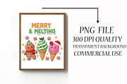 Merry & Melting Christmas Ice Cream, an Illustration by Libby Wishes (Thumbnail 2 of 6)
