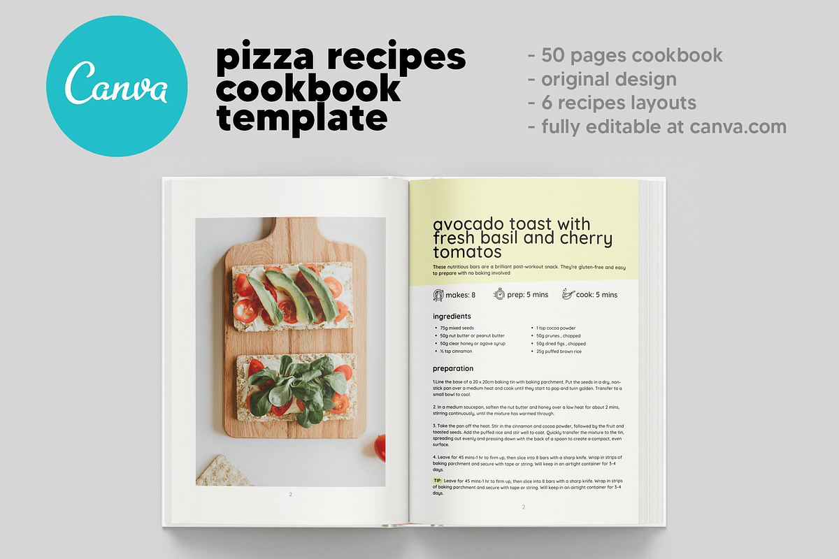 Healthy Meals US Letter Canva Templa, a Magazine Template by DeLaGranSiete (Photo 8 of 9)