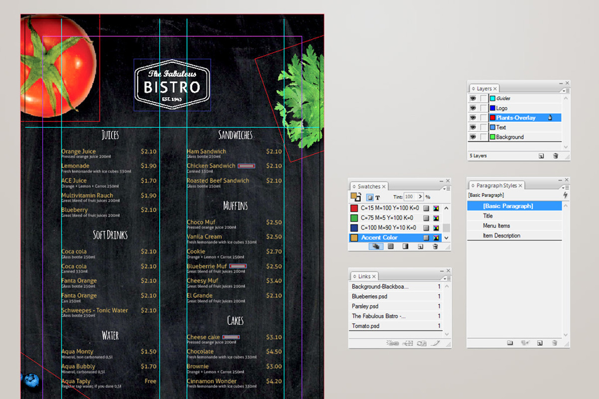 Modern Bistro/Cafe Menu Template, a Brochure Template by Themzy Templates (Photo 3 of 3)