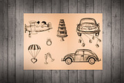 Wedding Invitation Illustrations, an Illustration by IB (Thumbnail 2 of 3)